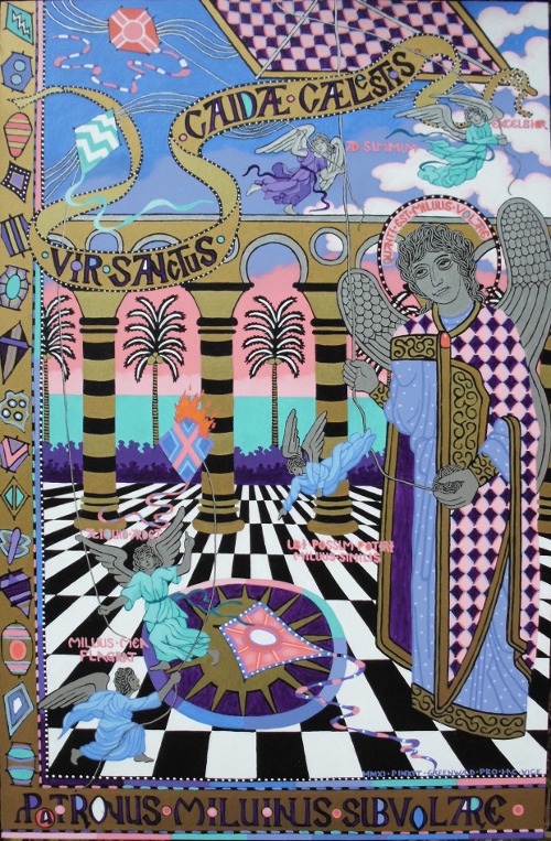 St. Heavenly Tails, Protector Of Soaring Kites  |  58" x 36"