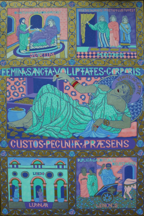 St. Sensual Pleasures, Guardian Of Sex For Ready Cash  |  58" x 36"