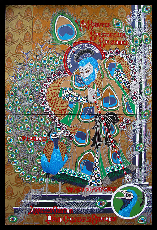 St. Splendid Spectacle, Guardian Angel of Proud Peacocks  |  72" x 60"