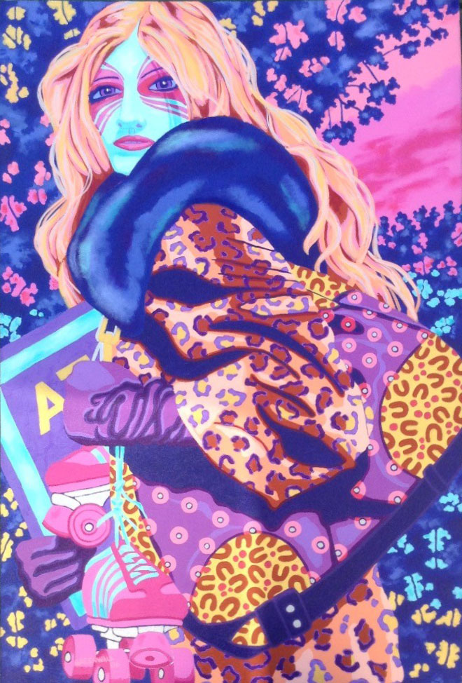 Woman With Skates "Autumn"  |  40" x 27"
